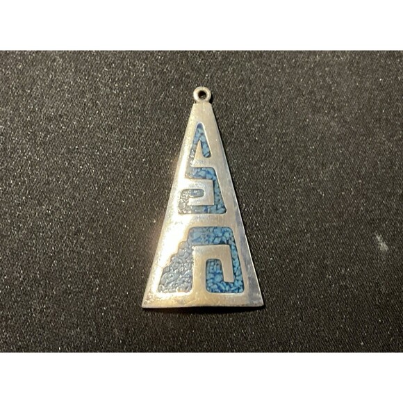 Taxco 925 Pendant Reconstituted Turquoise - Picture 2 of 5